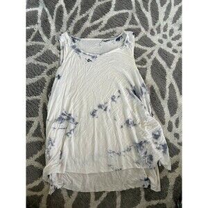 Blue and White Tie Dye Sid Tye American Eagle Soft and Sexy Tank Top